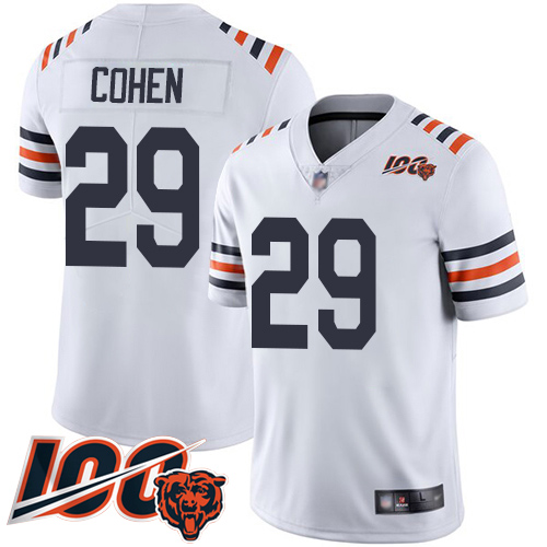 Chicago Bears Limited White Men Tarik Cohen Jersey NFL Football 29 100th Season